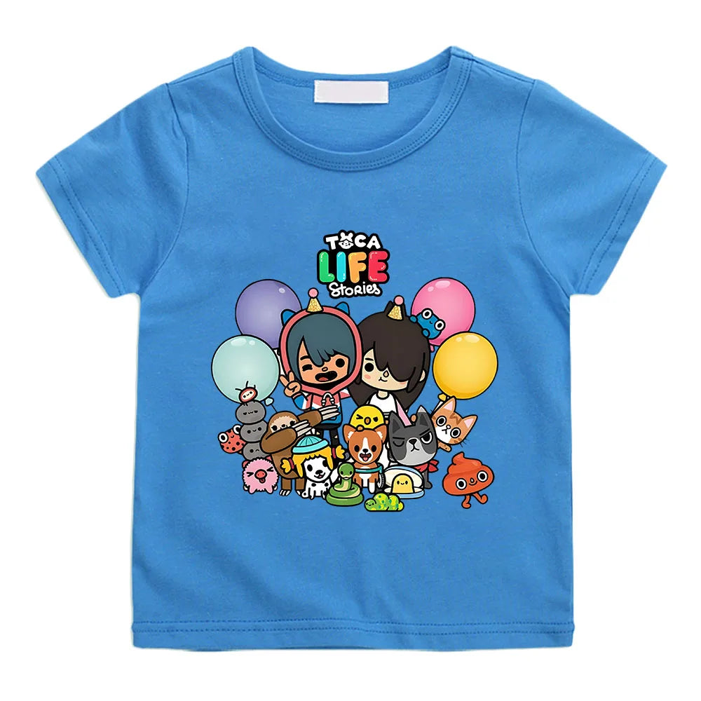 Toca Boca & Gacha Life Graphic T-Shirt for Kids - Comfy Summer Tee