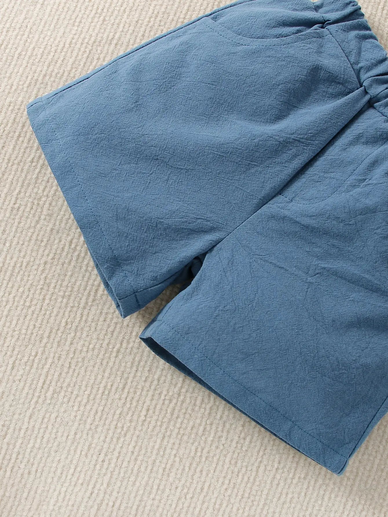 Summer Baby Cotton 2-Piece Set - Dinosaur Tee & Navy Shorts