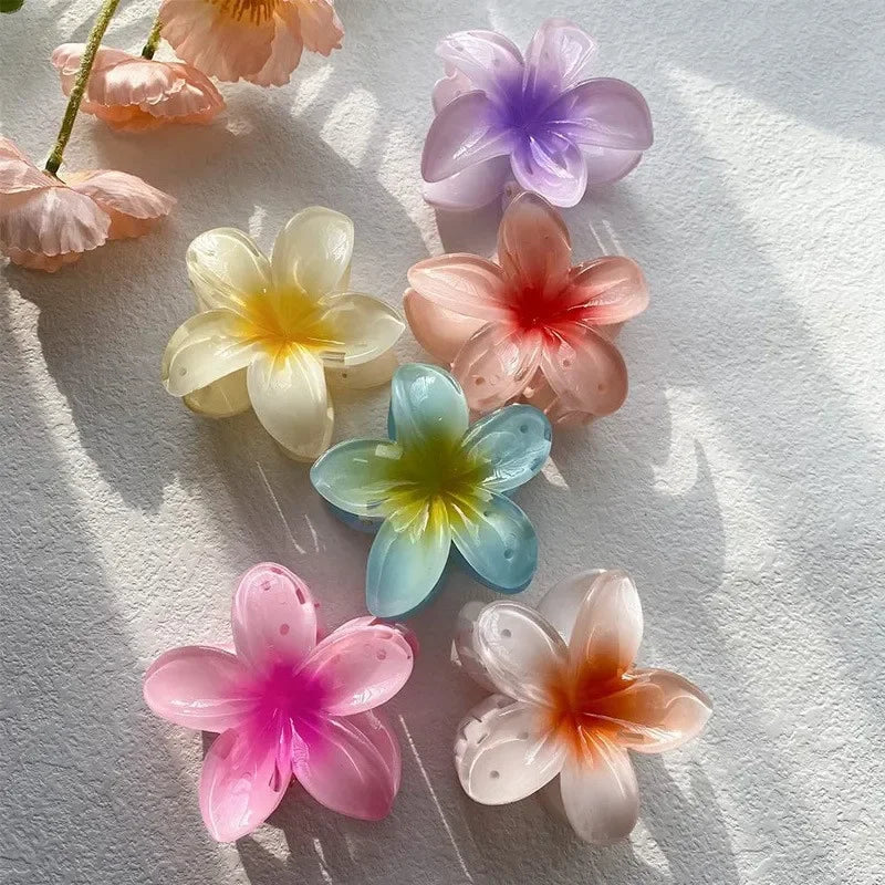 Bohemian Beach Lily Flower Hair Claw Clip