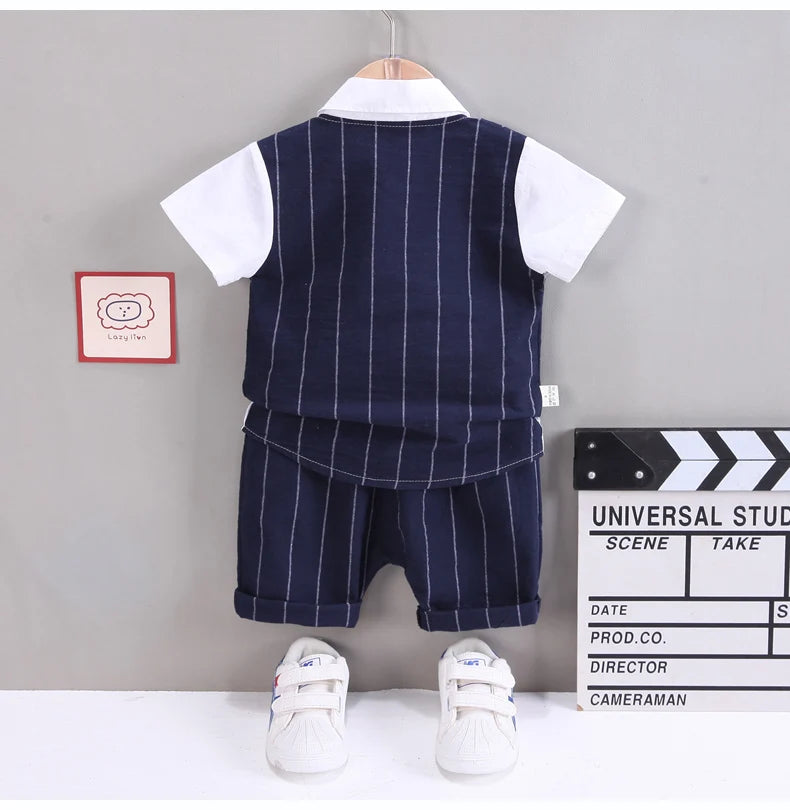 Baby Boys Formal Set – Shirt + Shorts for Summer.