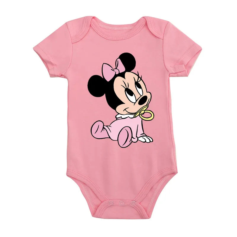 Newborn Baby Girl Clothes - Cotton Baby Minnie Mouse Romper