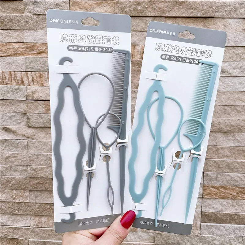 Magic Hair Styling Tools Set - DIY Braiding & Bun Accessories for Women