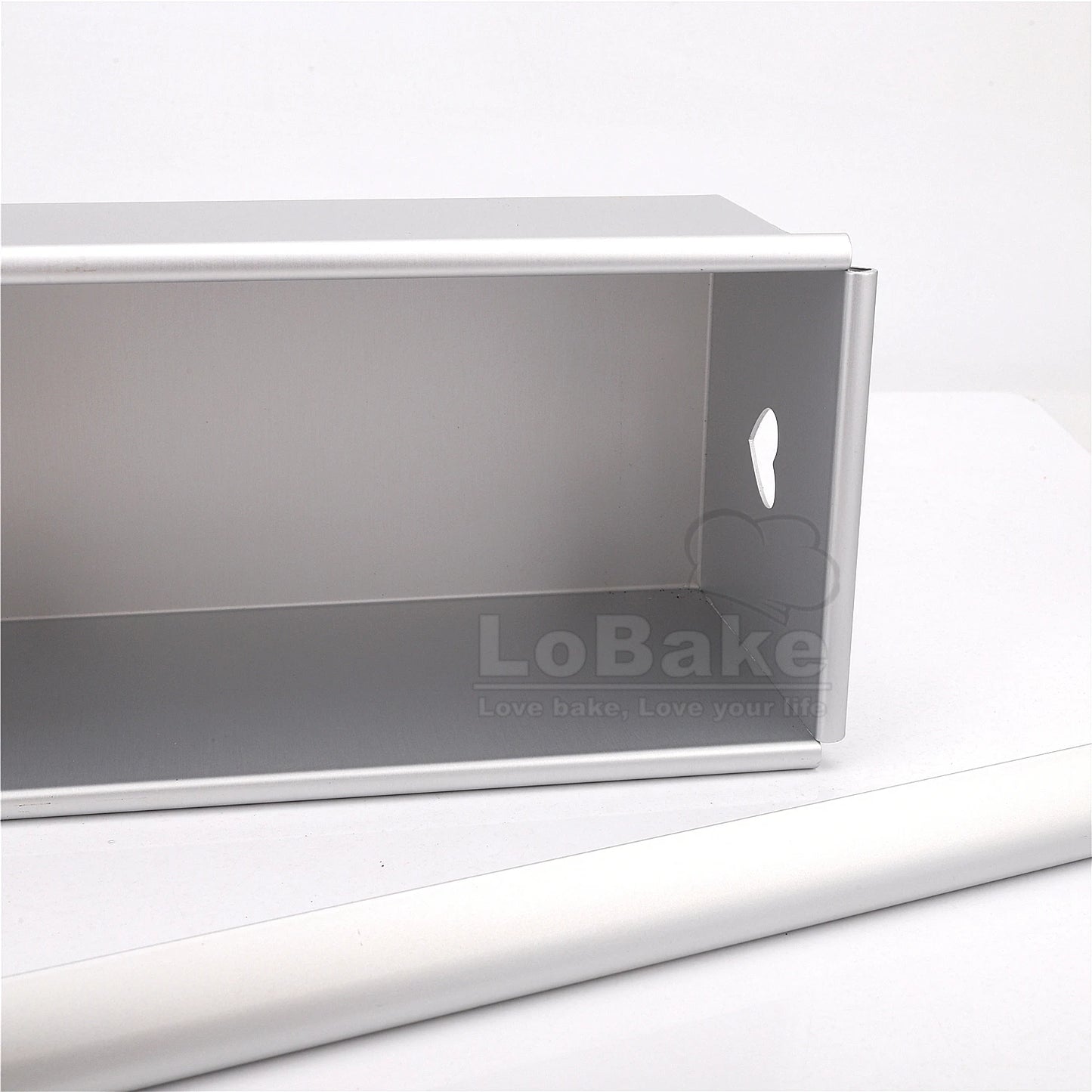 Aluminium Rectangle Toast Bread Mold – 100g/250g with Heart Stick & Mousse Cake Tin
