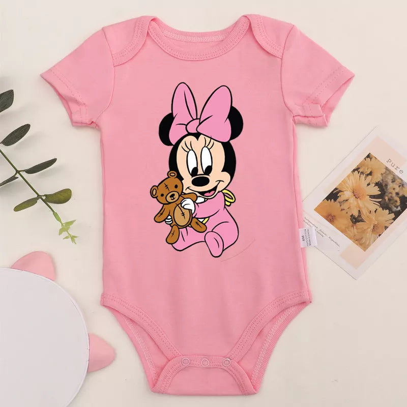 Newborn Baby Girl Clothes - Cotton Baby Minnie Mouse Romper