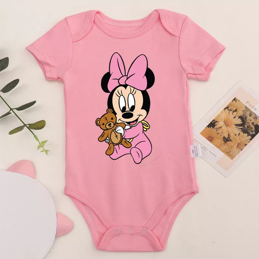 Newborn Baby Girl Clothes - Cotton Baby Minnie Mouse Romper