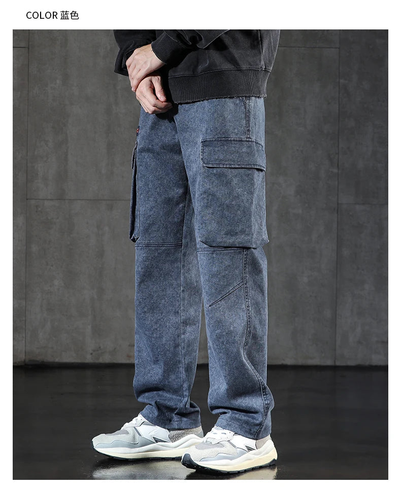 HIQOR Men's Cargo Pants - Casual Baggy Outdoor Trousers