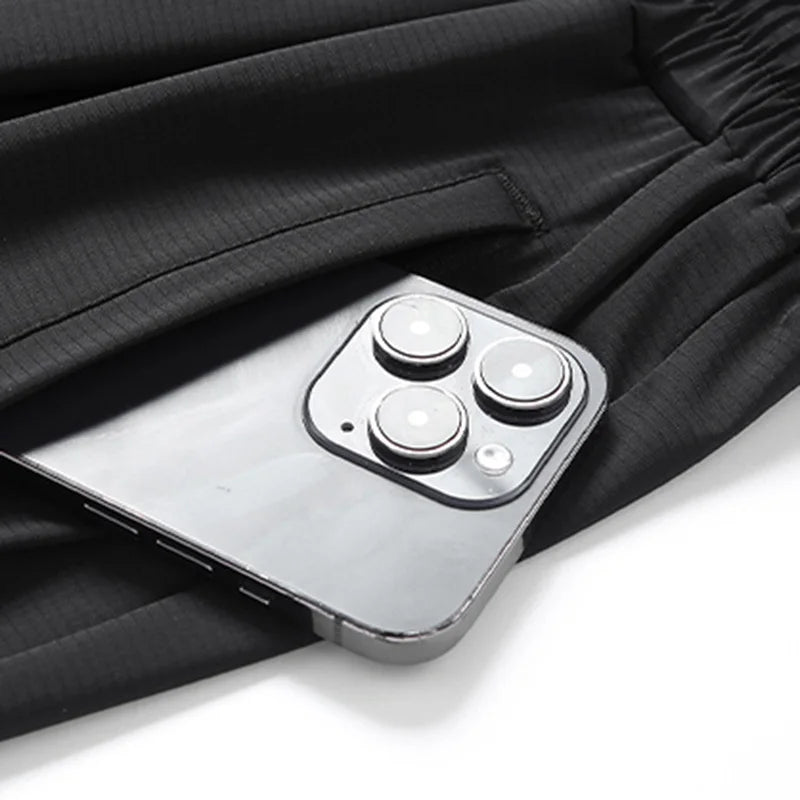 Men's Summer Ice Silk Quick-Dry Casual Sports Pants