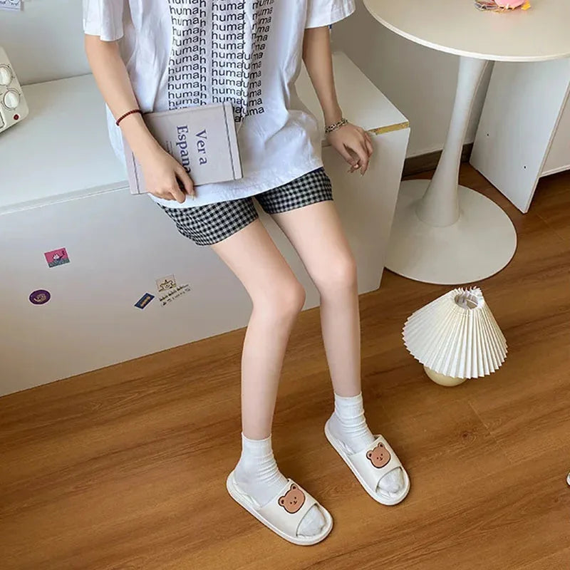 New EVA Slippers - Men & Women Cartoon Bear Sandals with Thick Soles, Non-Slip Bathroom and Casual Indoor/Outdoor Wear