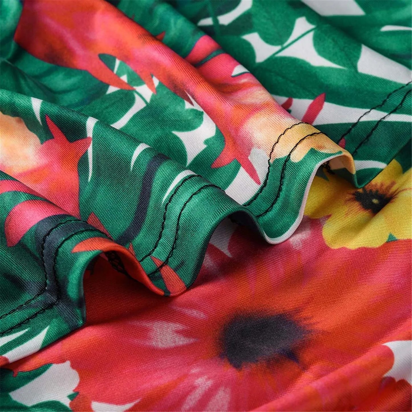 Floral Print Long Sleeve Maxi Dress - Women's Loose Holiday Wedding Party Dress