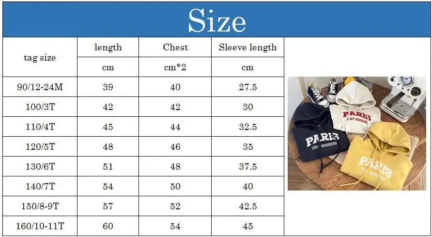 Korean Style Baby Hoodie – Loose Letter Print, Long Sleeve, Autumn/Winter Sweatshirt for Boys and Girls.