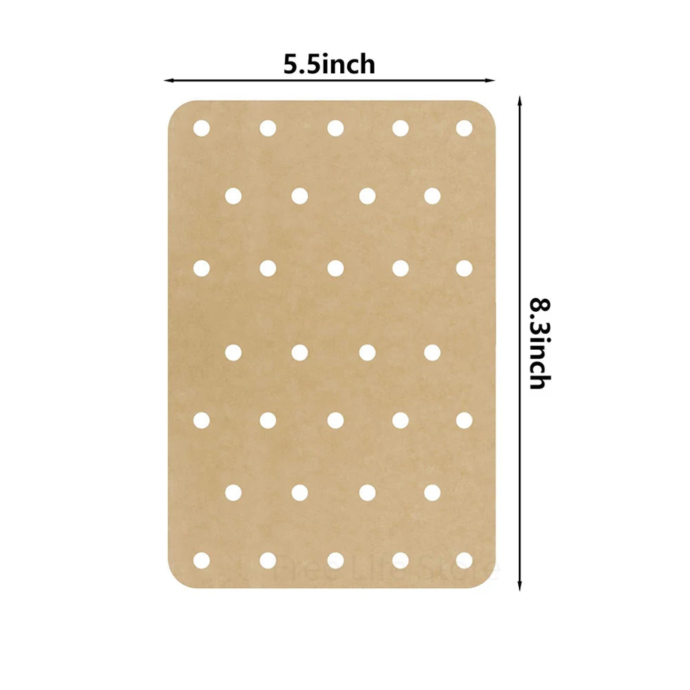 100Pcs Air Fryer Paper Liners – Non-Stick, Oil-Proof Disposable Baking Sheets for Ninja Food