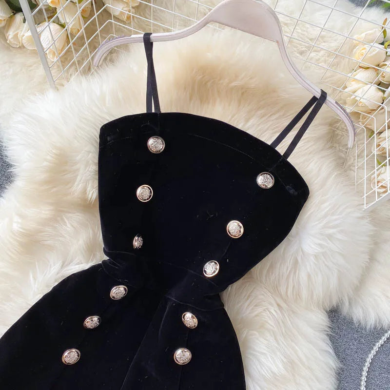Puff Sleeve Lace Double Breasted Boho Jumpsuit for Women
