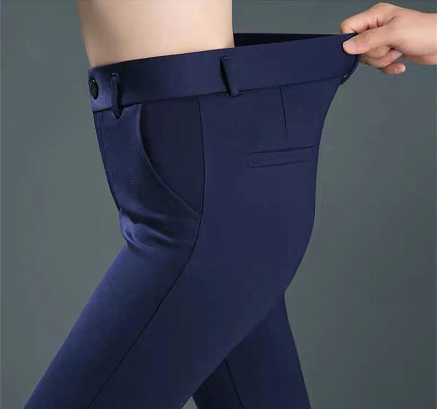 High-Waist Office Flare Pants - Women's Slim Stretch Boot Cut Trousers, Korean Formal Skinny Design