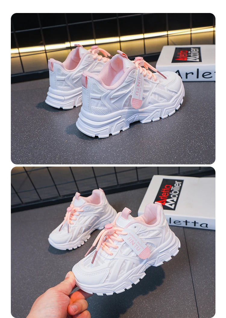 Girls' 2024 Mesh Platform Sneakers - Casual Tennis Shoes