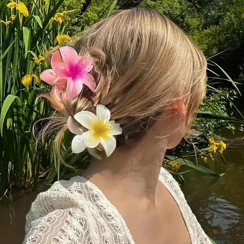 Bohemian Beach Lily Flower Hair Claw Clip