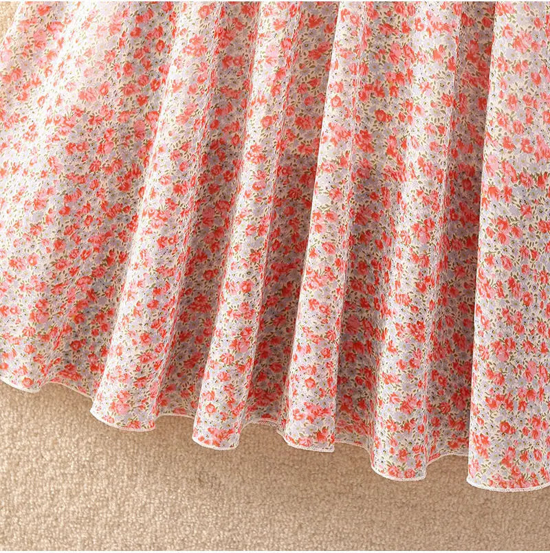 Floral Chiffon Long Skirt for Girls
