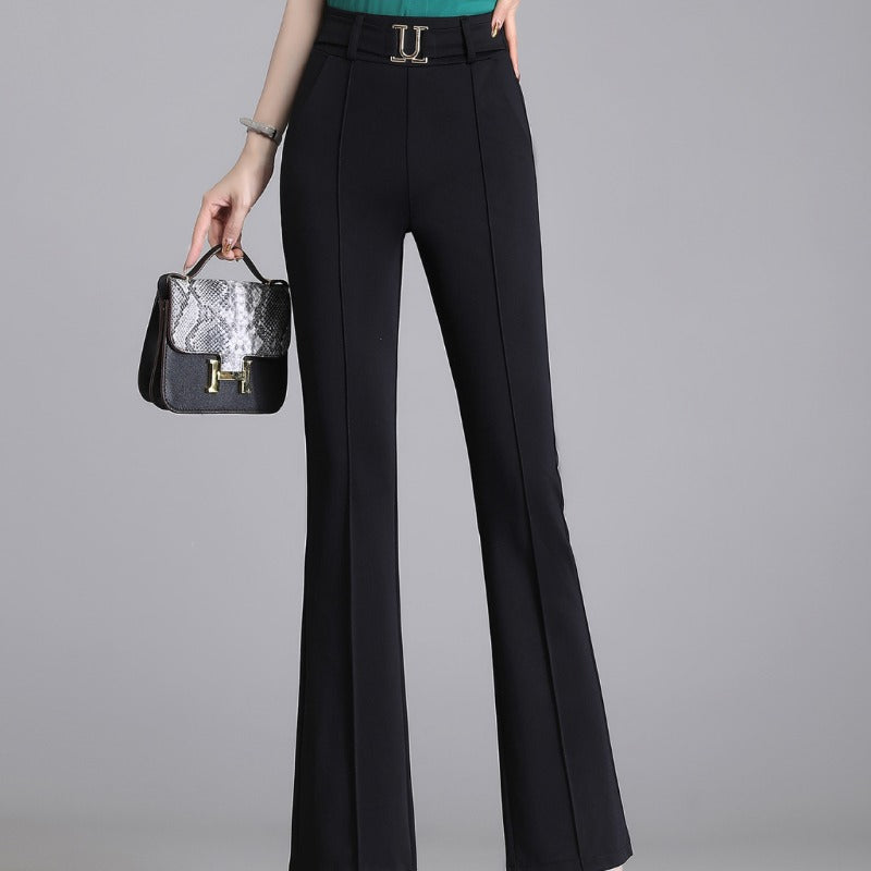 2024 Autumn/Winter Women's High Waist Patchwork Slim Pants