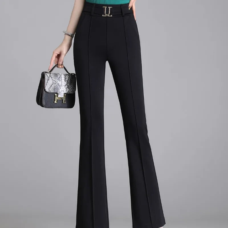 2024 Autumn/Winter Women's High Waist Patchwork Slim Pants