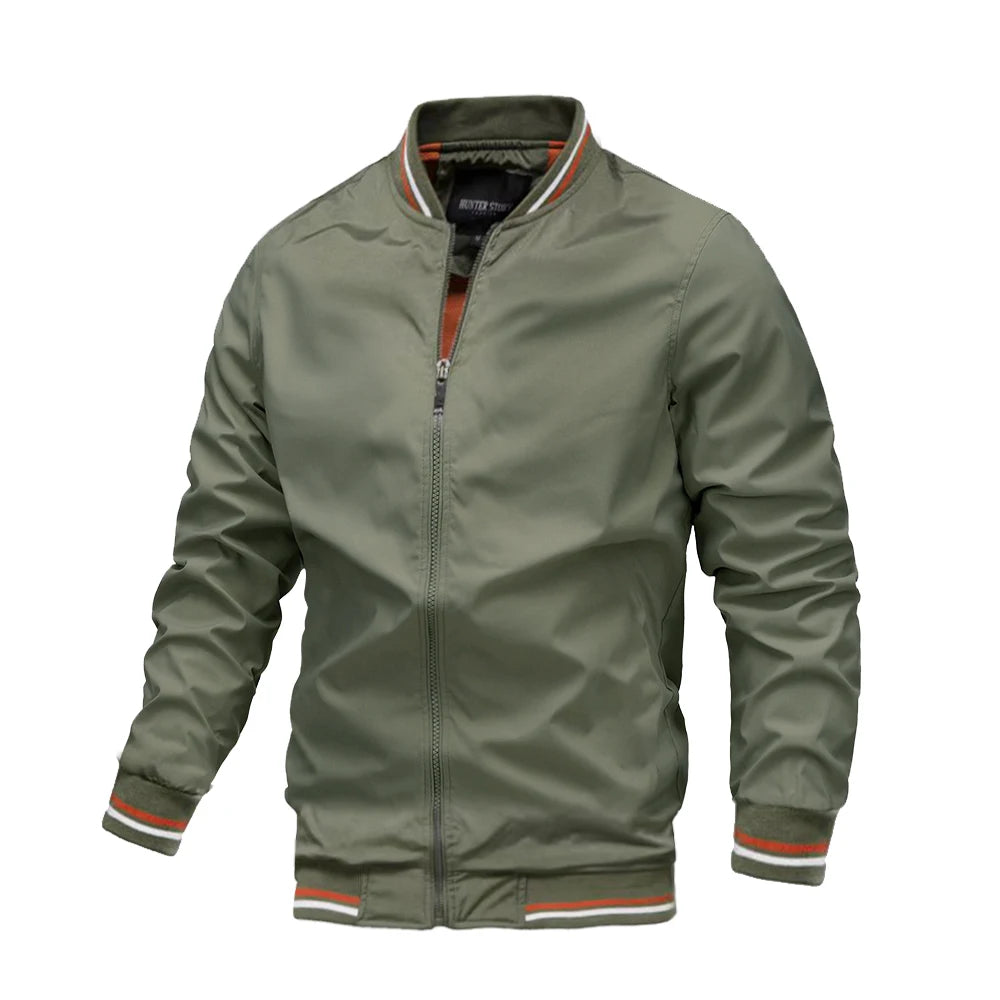 Spring Autumn Men’s Bomber Jacket Casual Windbreaker High Quality Military Coat