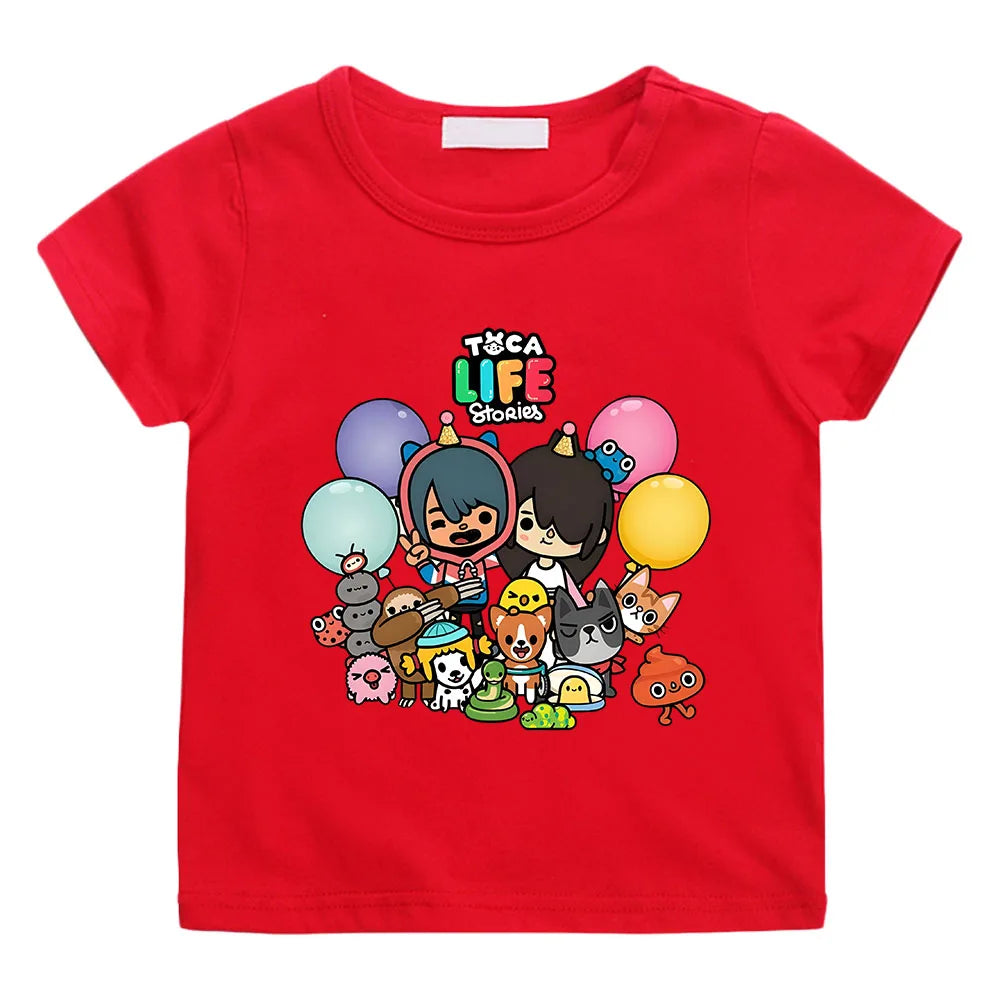 Toca Boca & Gacha Life Graphic T-Shirt for Kids - Comfy Summer Tee