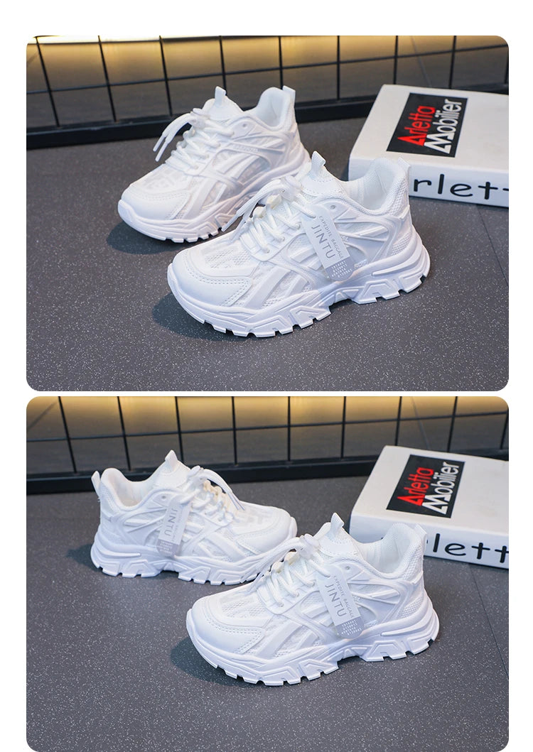Girls' 2024 Mesh Platform Sneakers - Casual Tennis Shoes
