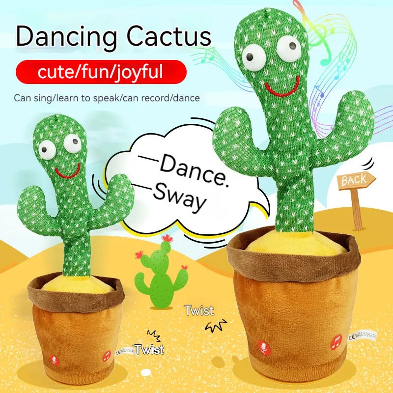 Dancing Talking Cactus Toy – Singing, Mimicking Toy for Kids with Clothing