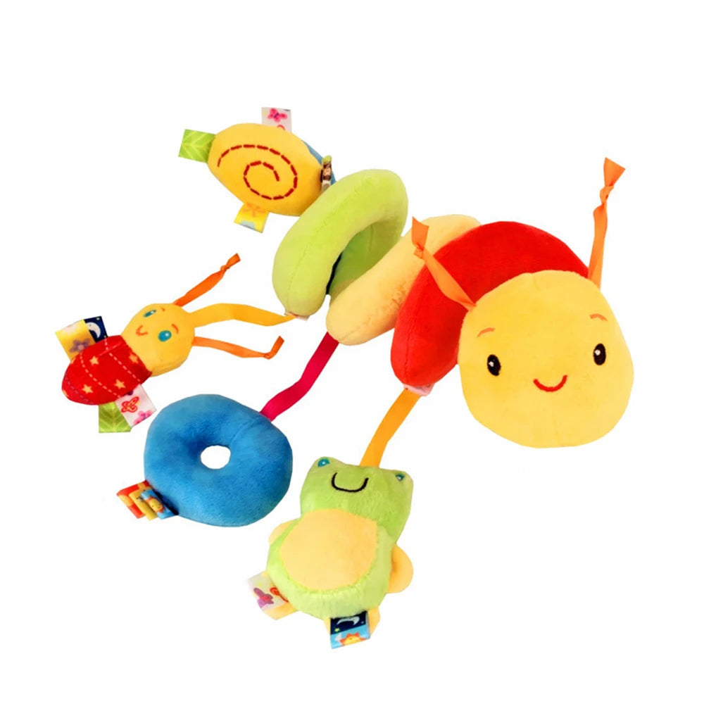 Colorful Baby Comfort Toys with Labels for Crib & Safety Seat