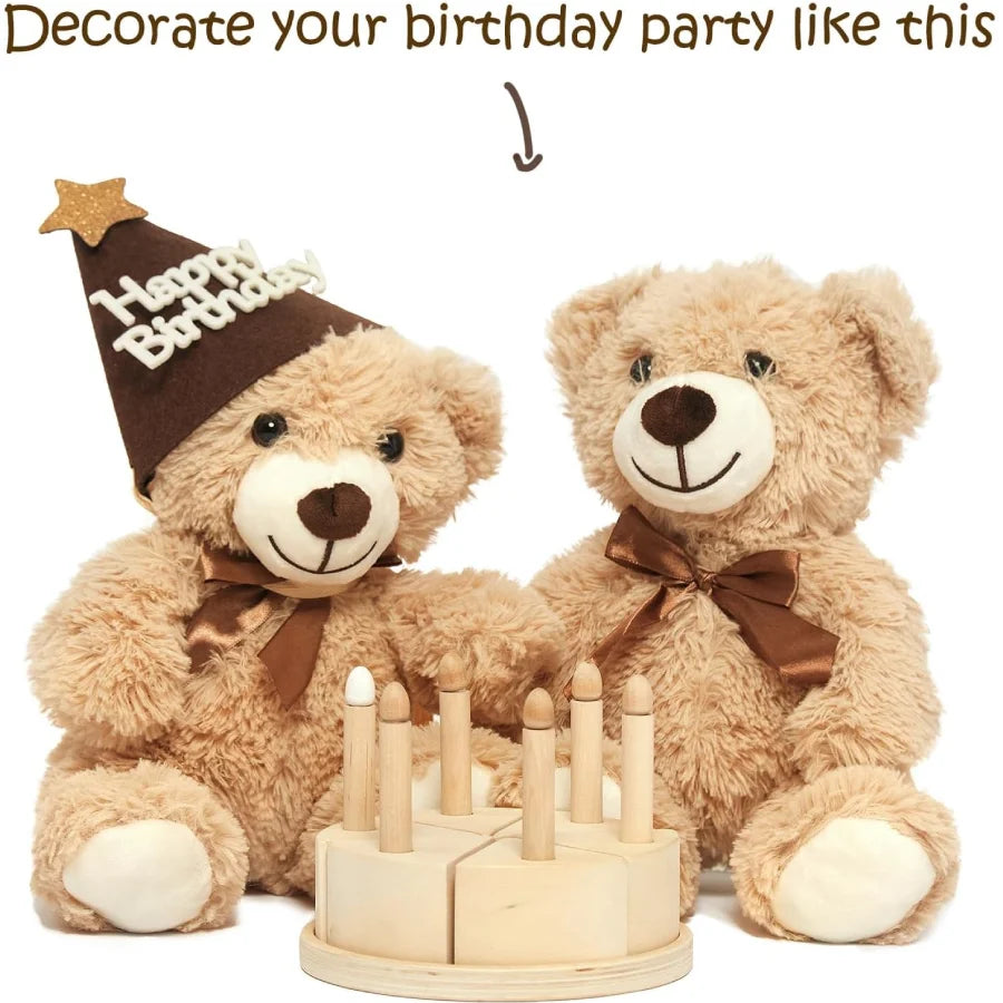 5pcs 13.5in Stuffed Bears – Plush Toys for Kids, Girlfriend, Christmas, Valentine’s, or Birthday Gifts