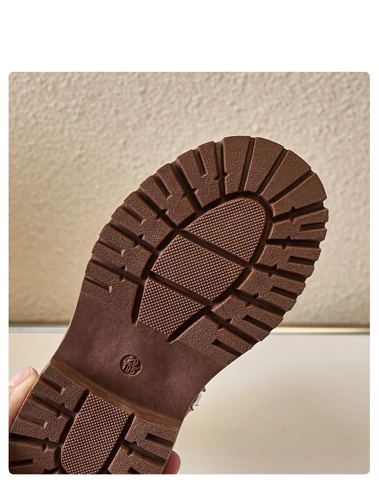 Girls' British Style High-Top Boots - Autumn Winter Fashion & Outdoor Princess Shoes