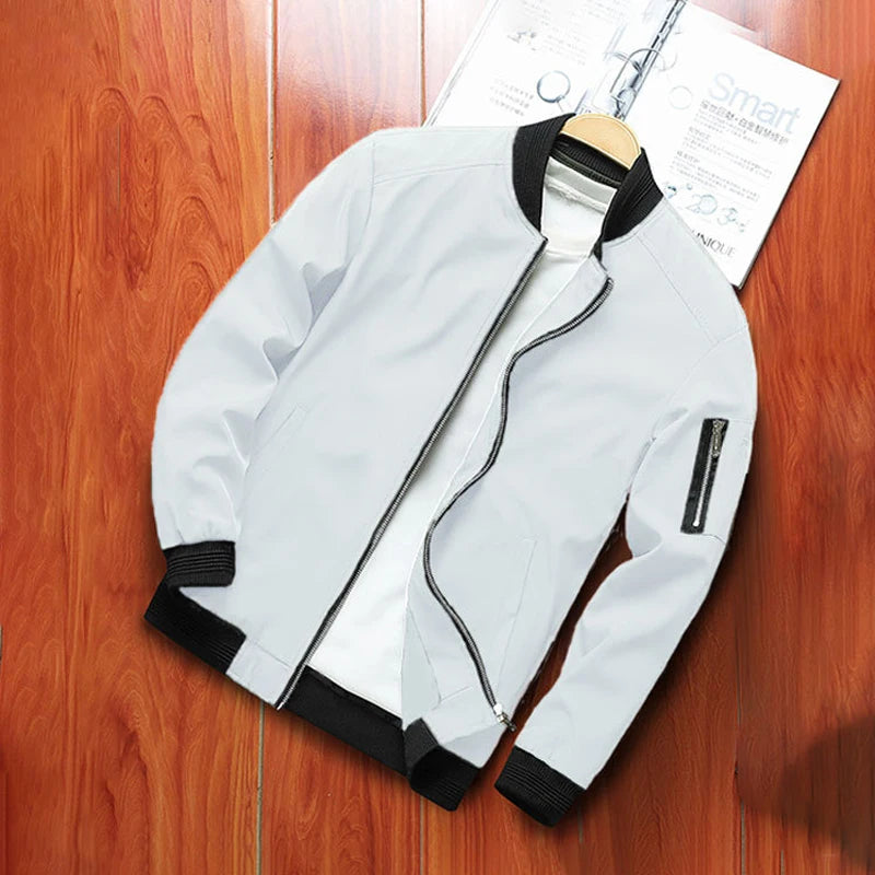 Autumn Men's Casual Bomber Jacket - Military Style Windbreaker