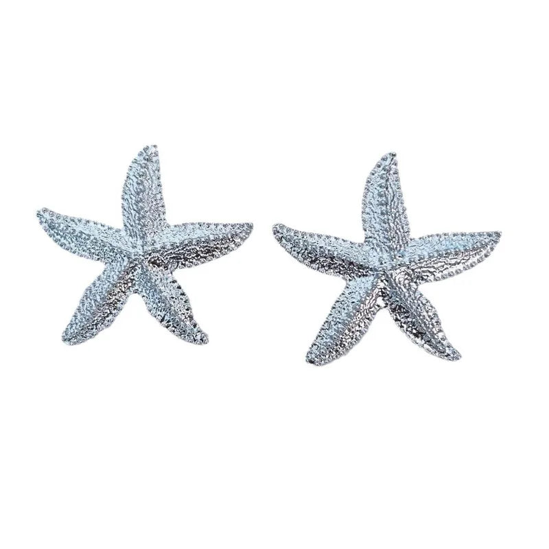 Trendy Gold Large Starfish Stud Earrings for Women