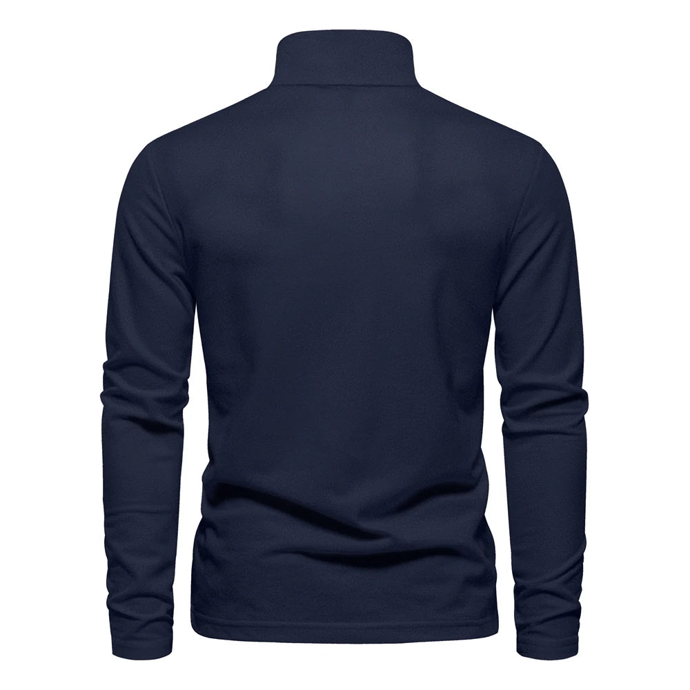 Polo Shirts Solid Color Long Sleeve
