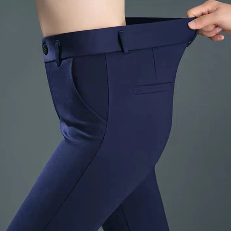 High-Waist Office Flare Pants - Women's Slim Stretch Boot Cut Trousers, Korean Formal Skinny Design