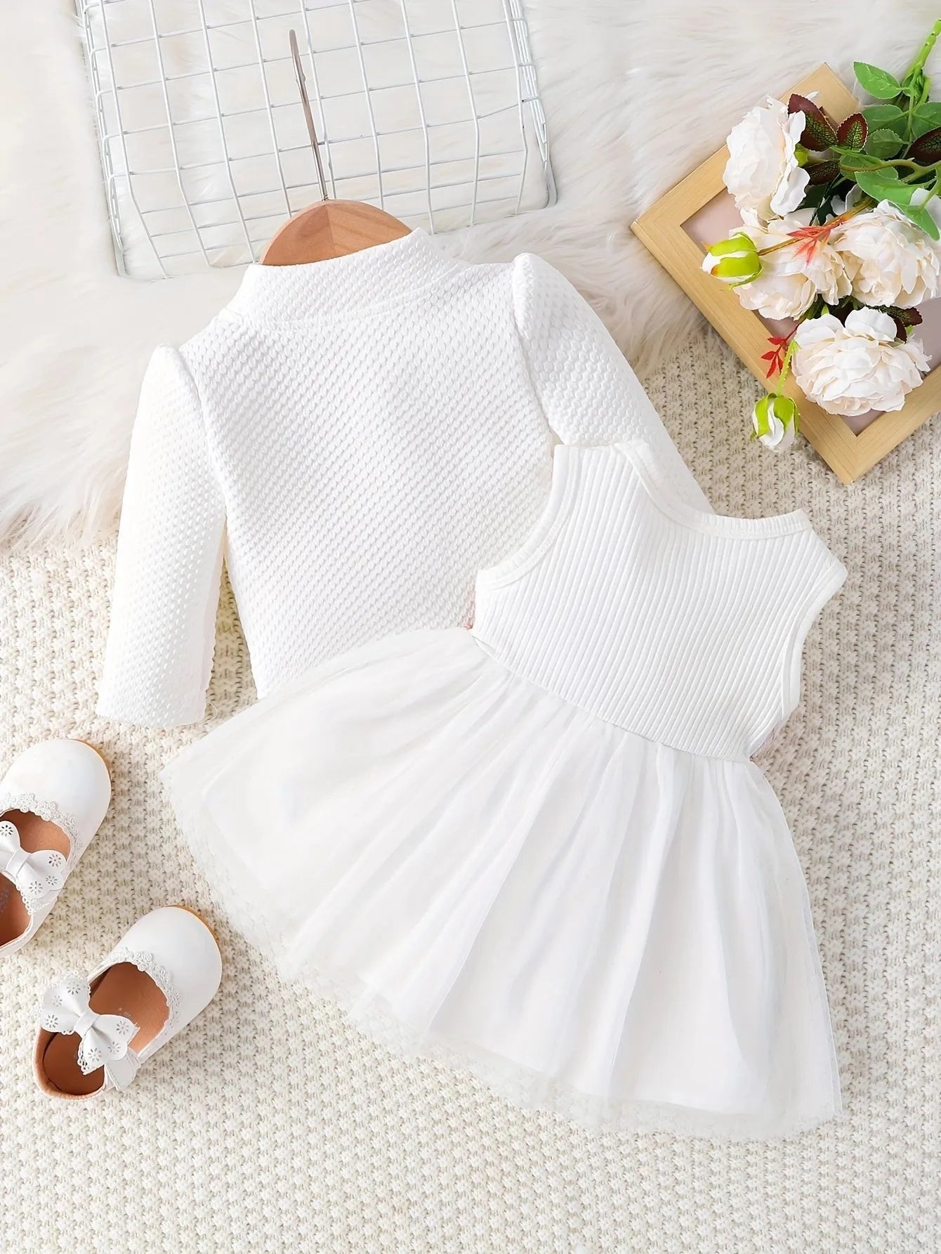 Baby Girls' Princess Dress & Jacket - Spring/Winter Outfit