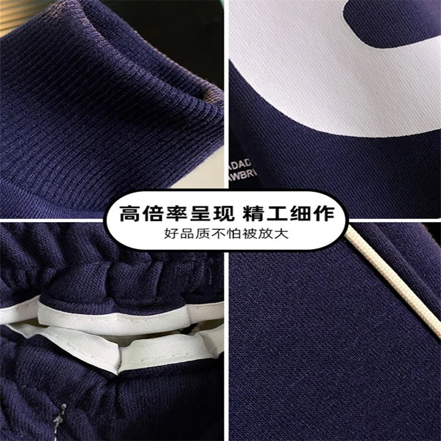 Boys' Autumn Tracksuit 2-Piece Set – Letter Print Top & Pants Outfit