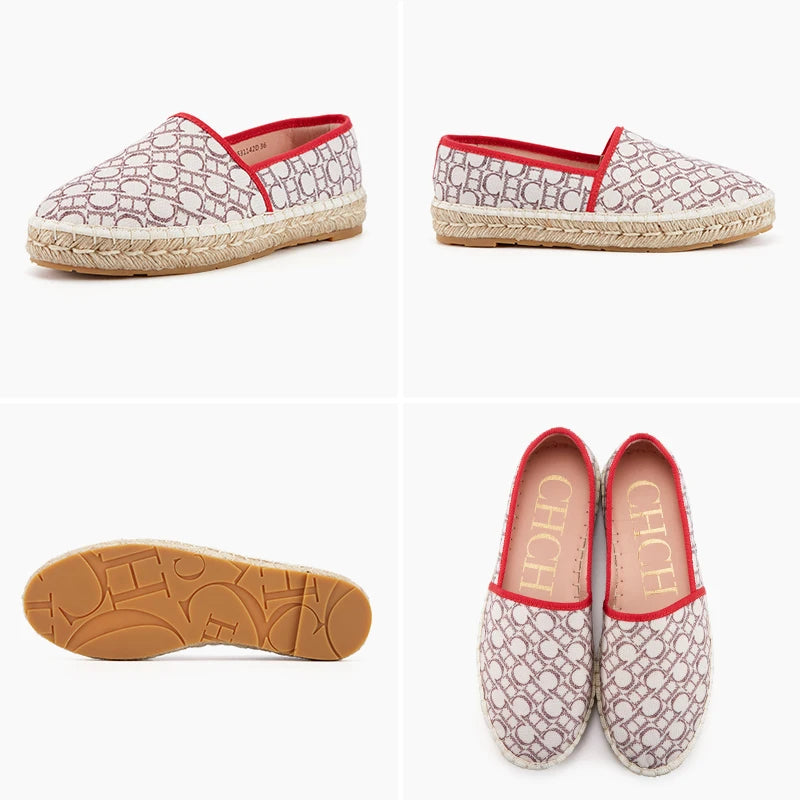 Women's Fisherman Mesh Loafers - Breathable Plaid Woven Casual Straw Shoes