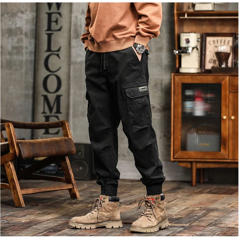 Men's Tactical Cotton Cargo Pants – Summer Casual Gym & Work Wear Jogger