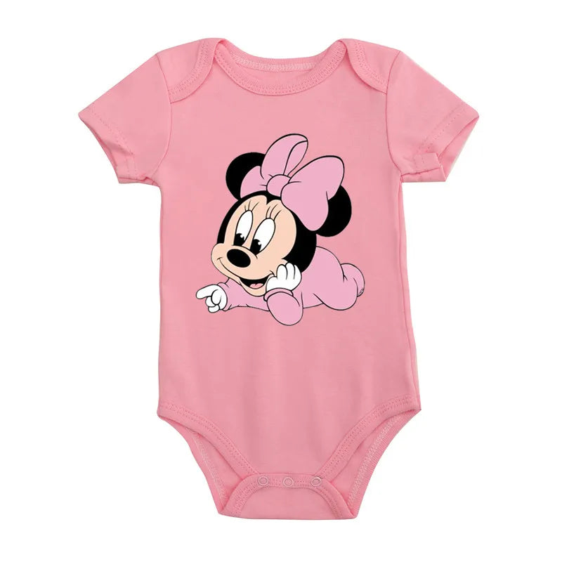 Newborn Baby Girl Clothes - Cotton Baby Minnie Mouse Romper