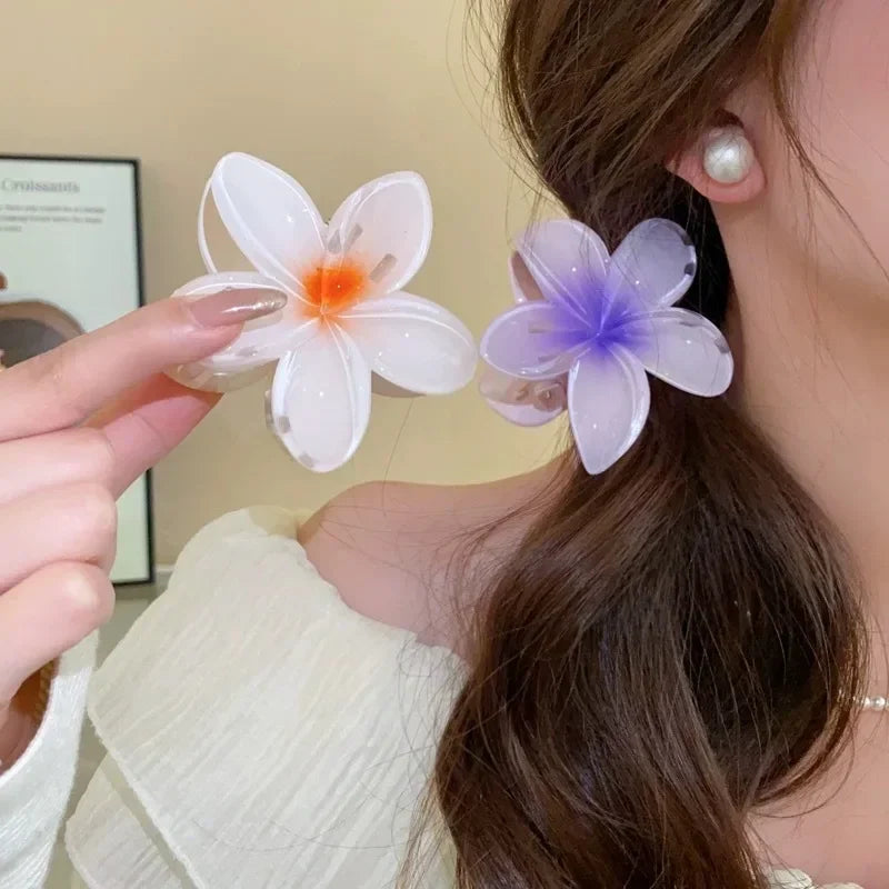Bohemian Beach Lily Flower Hair Claw Clip