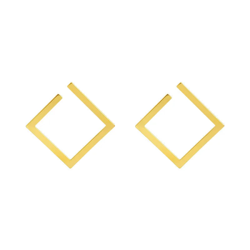 Retro Square Stud Earrings – Minimalist Fashion for Women