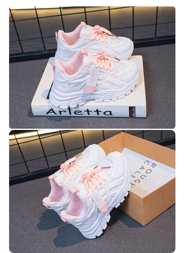 Girls' 2024 Mesh Platform Sneakers - Casual Tennis Shoes