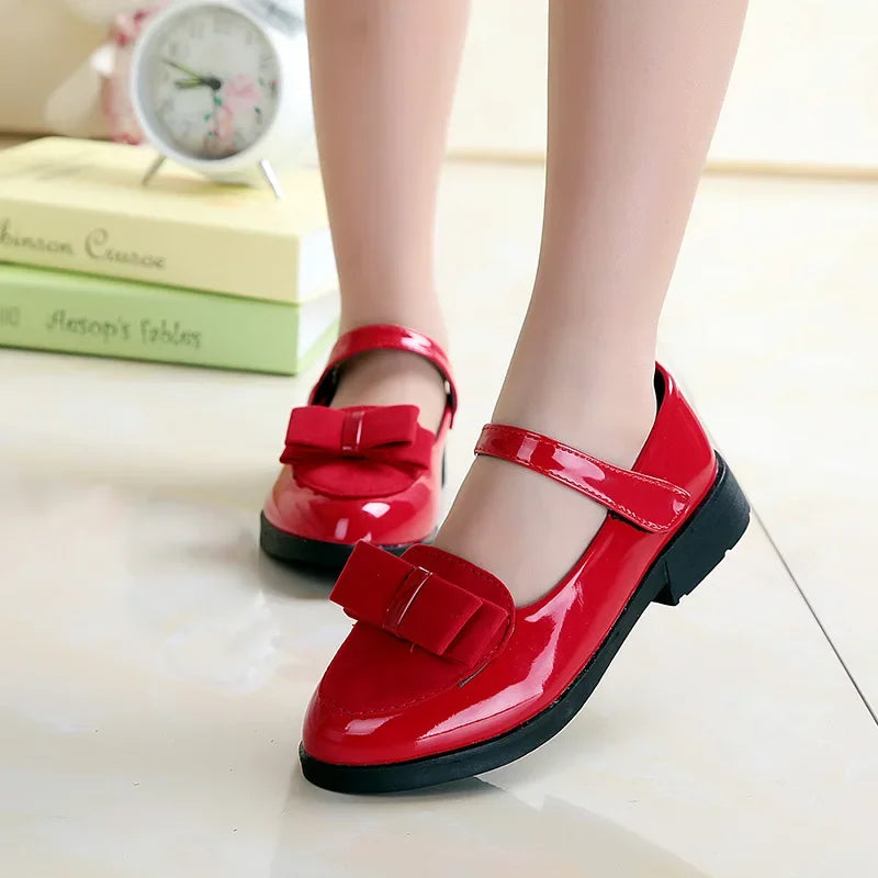 Girls' Bow-Knot Princess Flats - Classic British Style