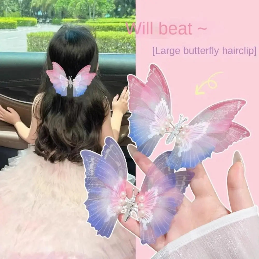 Moving Wings Butterfly Hair Clip - Cute Princess Hairpin for Kids