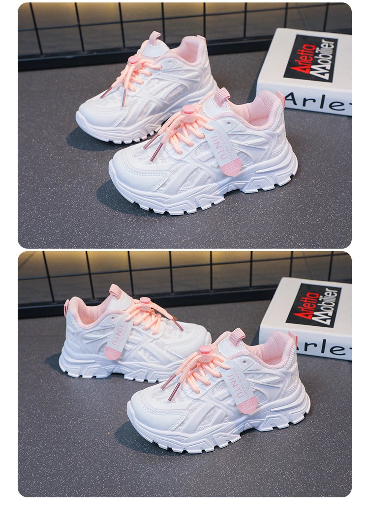 Girls' 2024 Mesh Platform Sneakers - Casual Tennis Shoes