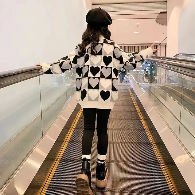 Autumn/Winter Girls' Thickened Knitted Sweater - Christmas Edition