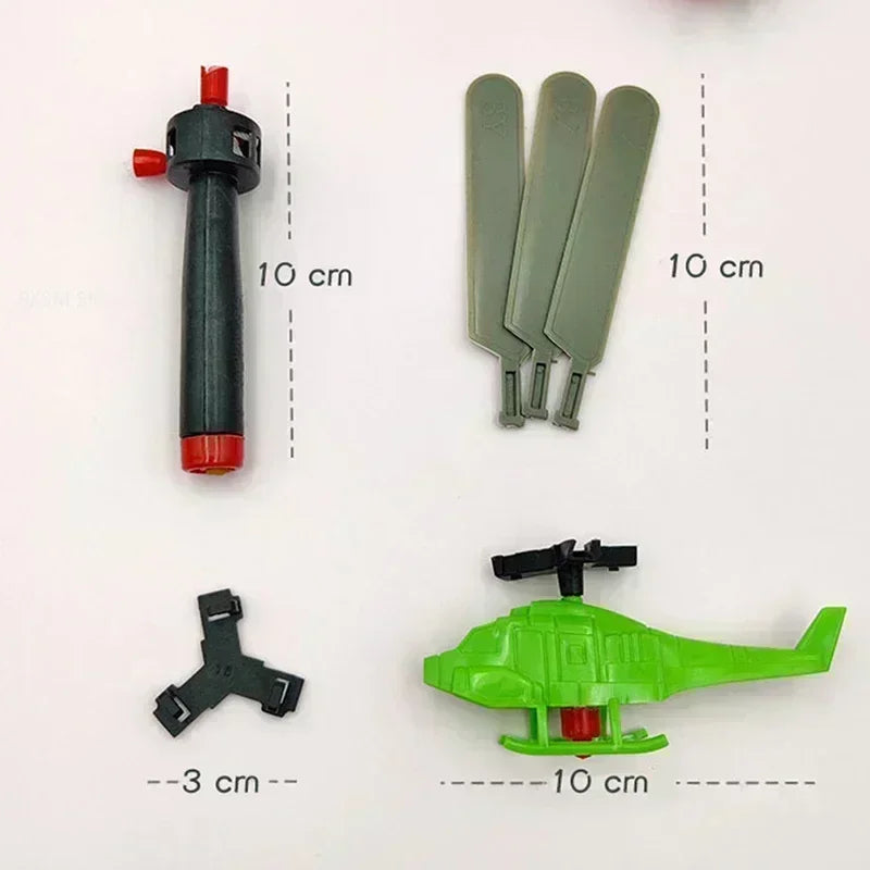 Handle Pull Line Helicopter – Outdoor Aviation Toy for Kids, Drawstring Plane, Children's Day Gift
