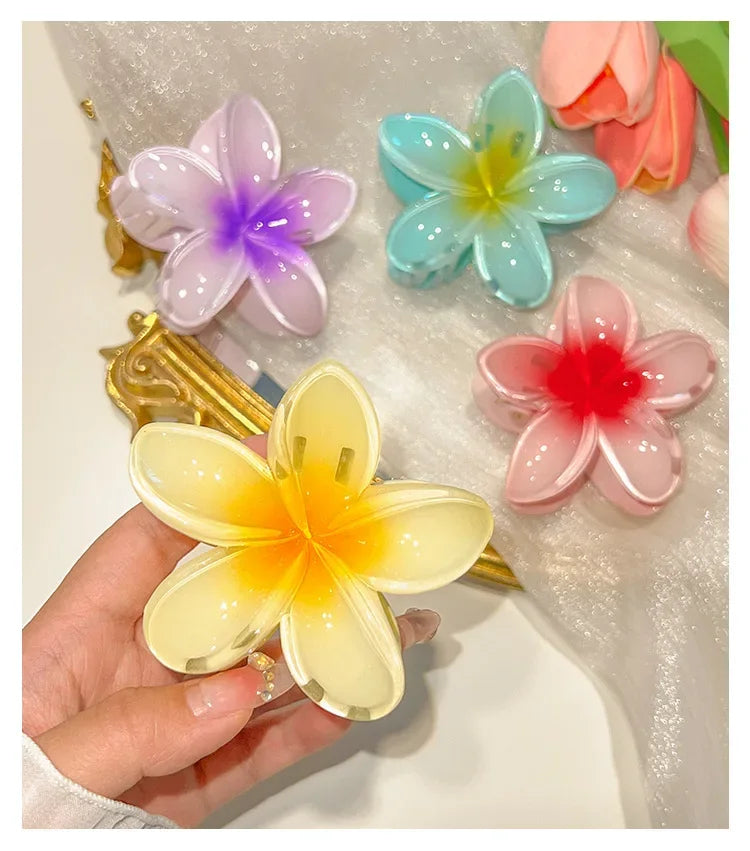 Bohemian Beach Lily Flower Hair Claw Clip