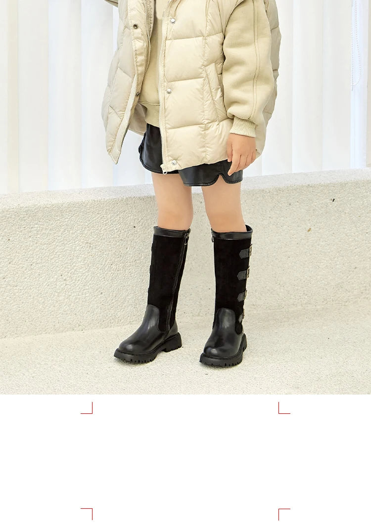 Girls' British Style High-Top Boots - Autumn Winter Fashion & Outdoor Princess Shoes
