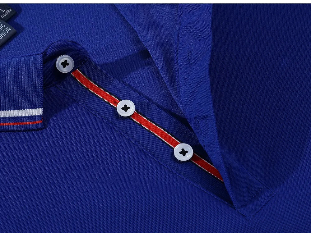 Fashion Youth Men Polo Shirt Solid Color Top T shirt