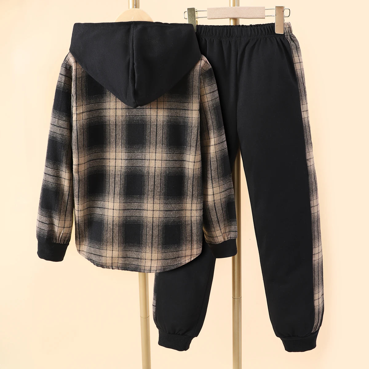 Boys' Autumn Hoodie & Pants Set – Casual 2-Piece Outfit for Ages 8-14